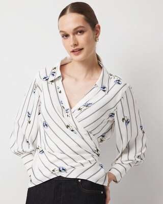 Crepe Long Sleeve Shirt